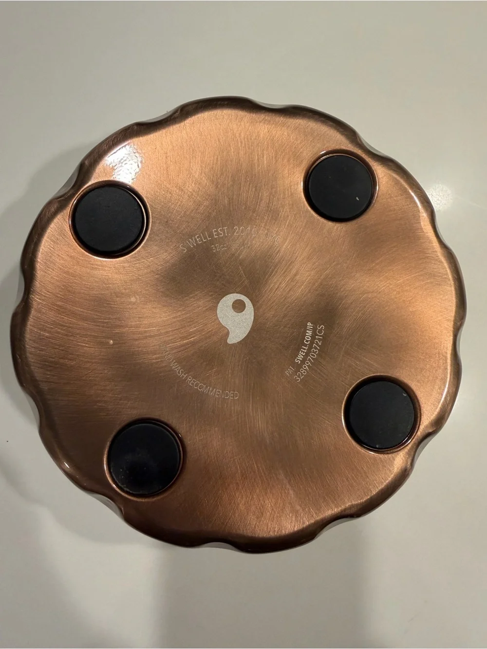 S'well Copper Metallic Insulated 16oz Dog Bowl